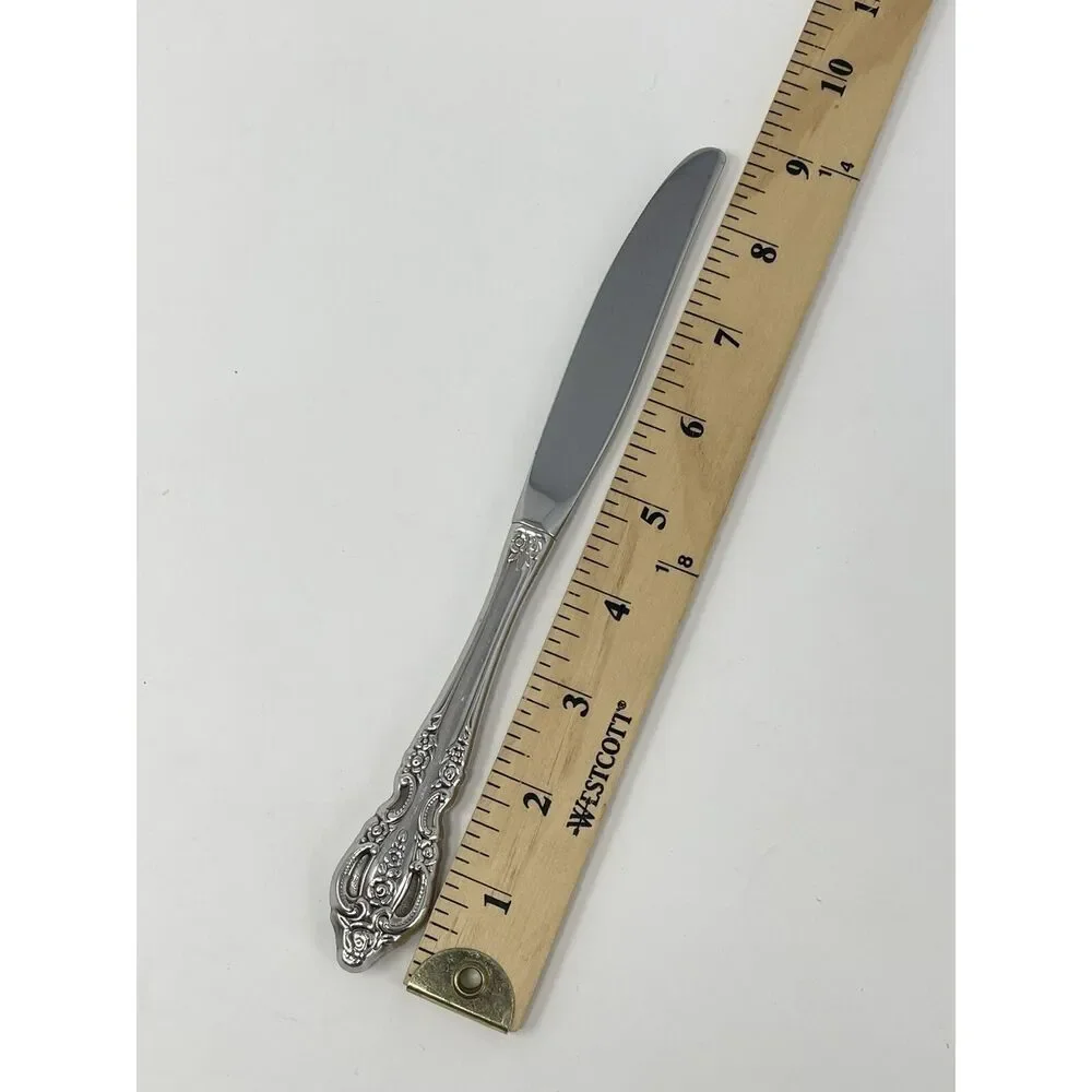 Oneida Renoir-Pembrooke Stainless Floral Hollow Dinner Knives 9